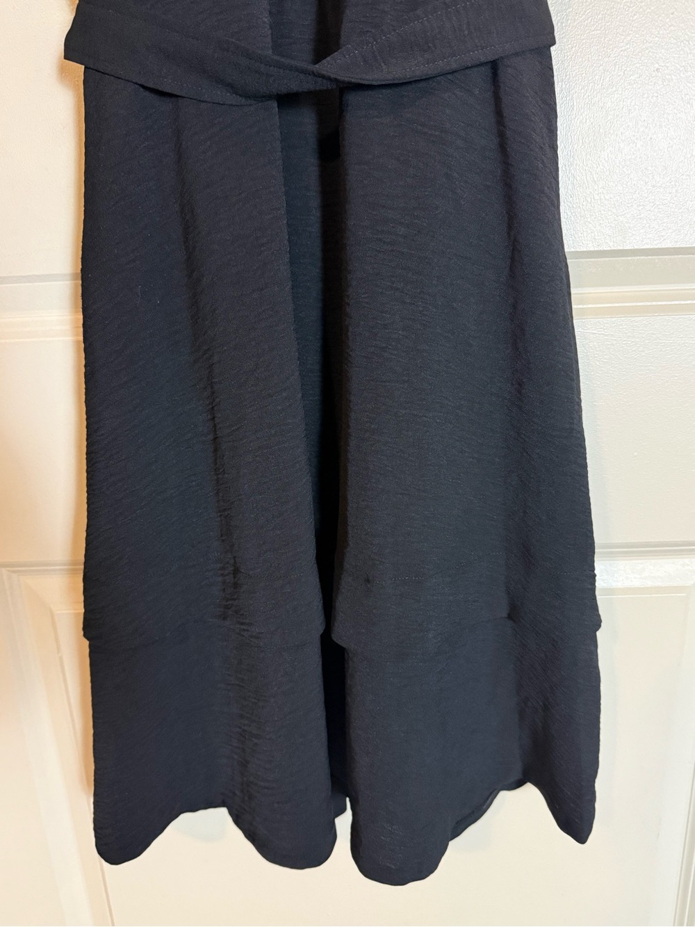Calvin Klein Black Midi Shirt Dress with Tie Waist - Picture 8 of 9